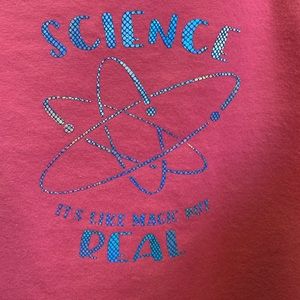 Science racer back pink tank women’s L